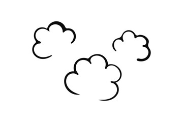 Warm Steam or Vapor Rising Up Silhouette