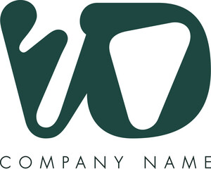Creative Abstract Initial Letter VD Logo Design