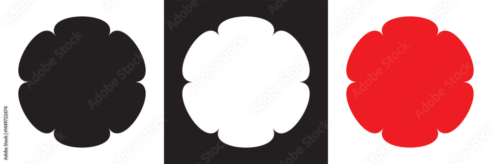 Aufkleber star shape stickers. icon frame elements icon. rounded form label design. vector for websites, mobil