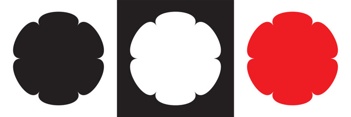 Star shape stickers.  icon Frame elements icon. Rounded form label design. Vector for websites, mobile interfaces, presentations, banner, visual branding etc. Vector illustration. EPS 10