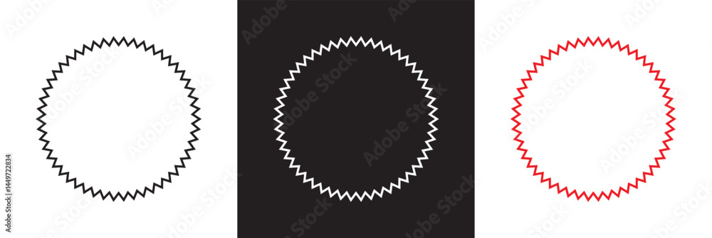 Poster star shape stickers. icon frame elements icon. rounded form label design. vector for websites, mobil