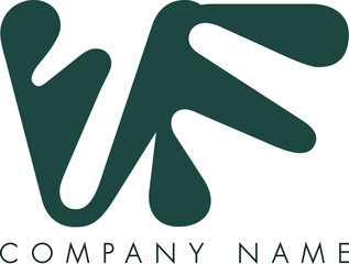 Creative Abstract Initial Letter VF Logo Design