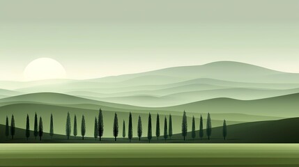 landscape with mountains