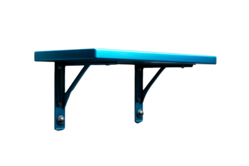 Modern blue floating shelf for home decor and organization