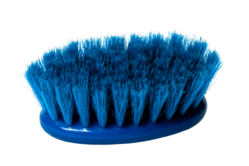 Vibrant blue scrubbing brush with durable bristles for cleaning tasks