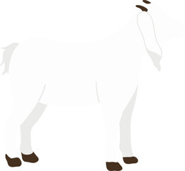 faceless goat animal cartoon