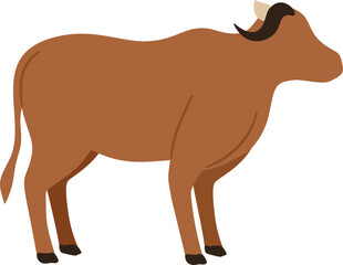 faceless cow animal cartoon