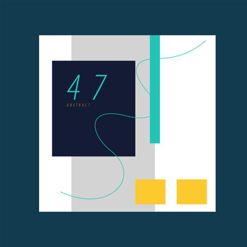 Creative minimalist hand painted illustration for wall decoration, postcard or brochure design. Vector EPS10.