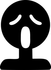 Sad, Screaming Emoji Icon