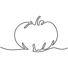 Vegetable Continuous Line Art