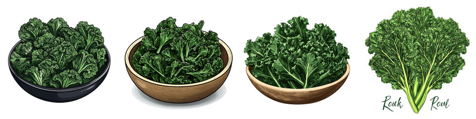 Assortment of Nutrient-Rich Leafy Green Vegetables