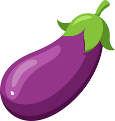 Eggplant on white background
