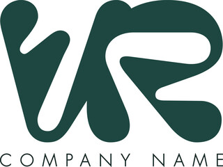 Creative Abstract Initial Letter VR Logo Design