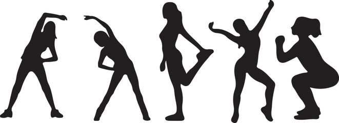 Woman Workout Silhouette Vector Design