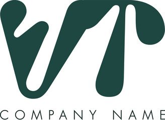 Creative Abstract Initial Letter VT Logo Design