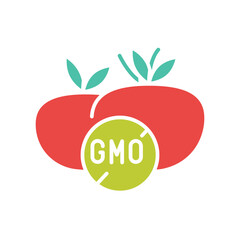  GMO free color flat icon for digital and print projects.