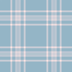 Nice vector tartan textile, ornate fabric plaid texture. Tweed seamless check background pattern in white and light colors.