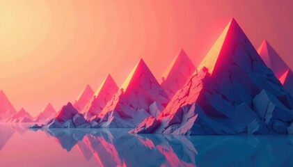 Subtle repeating motif of minimalist triangles and lines in muted tones, neutral, monochrome, background