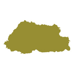 Army Style Bhutan Map Vector