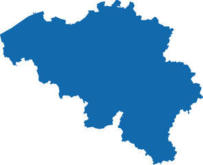 Blue Belgium Map Vector Design