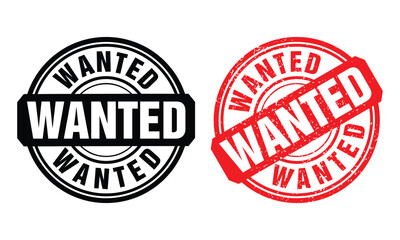 Wanted sign vector icon template illustration