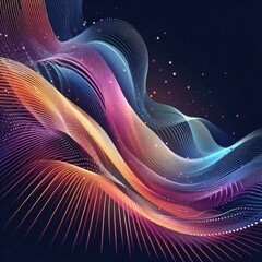 Futuristic Dynamic Flow with Gradient Mesh and Particles with Generative AI.
