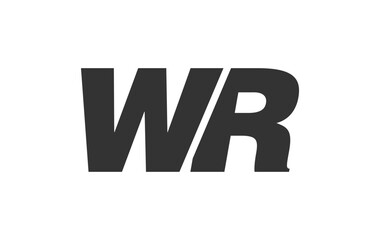 WR Techno Editable Font Logo For Corporate Branding. Bold, Futuristic Design With Unique Typographic Ideas. Minimal Custom Type And Dynamic Letter