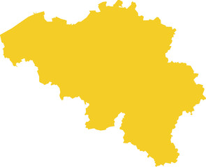 Obraz premium Yellow Belgium Map Design