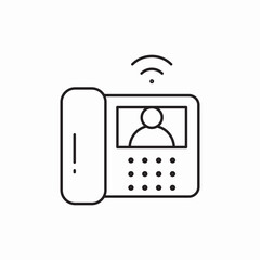 doorbell security camera icon vector sign