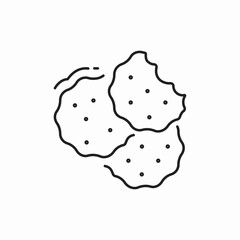 Cookie sweet baked snack icon vector sign