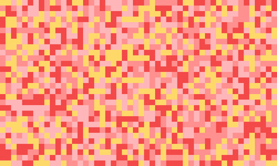 Abstract pixel art background.  Vibrant red, pink, and yellow squares create a dynamic, energetic texture. Ideal for website banners, social media posts, or modern design projects.