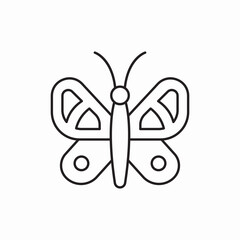 Butterfly garden insect nature icon vector sign