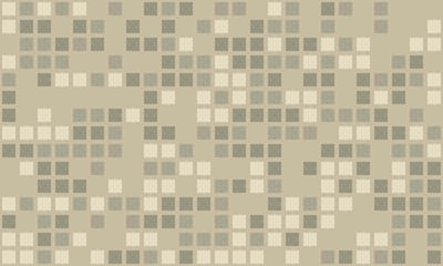 Abstract geometric beige and grey square pixel mosaic pattern.  Perfect for website backgrounds, modern design projects, or textile prints. Represents data, technology, or camouflage.