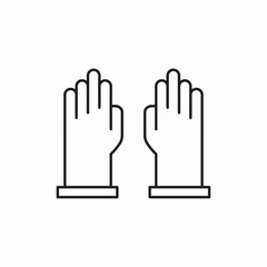 Obraz premium Garden gloves protective wear icon vector sign