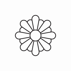 Daisy flower spring bloom icon vector sign