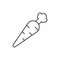 Fresh carrot vegetable root icon vector sign