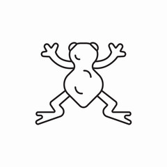 Frog amphibian pond animal icon vector sign