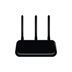 Router Icon Silhouette Modern Vector Logo Style Design
