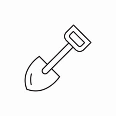 Garden shovel digging tool icon vector sign