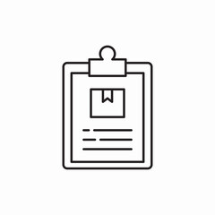 clipboard delivery box icon vector sign