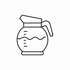 Glass teapot brewing tea icon vector sign