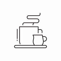 Coffee machine brewing cup icon vector sign