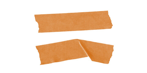 Orange Tape Cross Mark on Transparent Background for Design