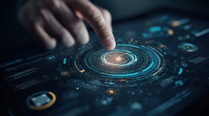 Finger touching interactive display