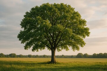 Fototapeta premium Lush solitary tree landscape