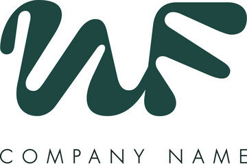 Creative Abstract Initial Letter WF Logo Design