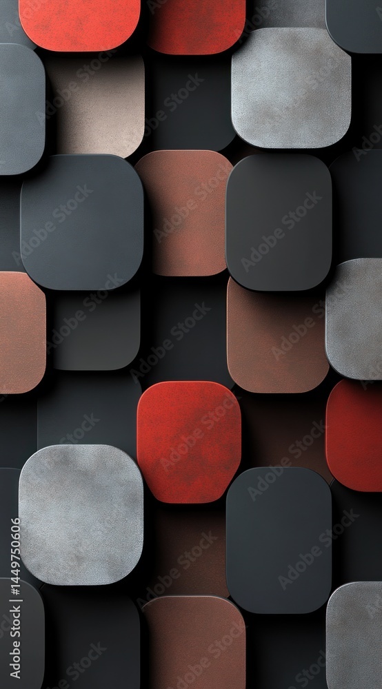 Poster Abstract modern 3D geometric design pattern with multiple squares. For a background or cover
