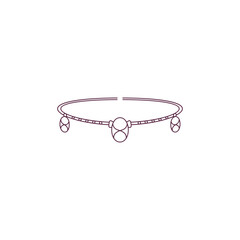 Logo design of a monoline bracelet, featuring simple, continuous lines to create a sleek, minimalist jewelry design.

