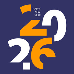 carte de vœux bonne année happy new year	2026