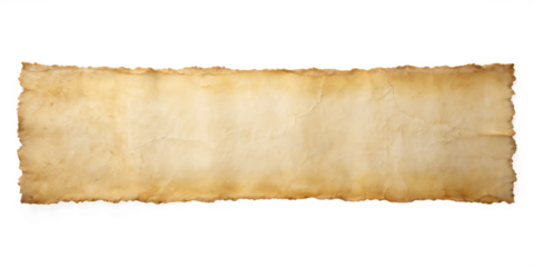 Aged parchment paper scroll isolated on a white background png ai